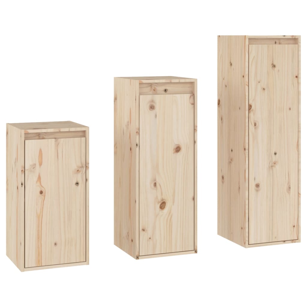 vidaXL Meubles TV 3 pcs Bois de pin massif