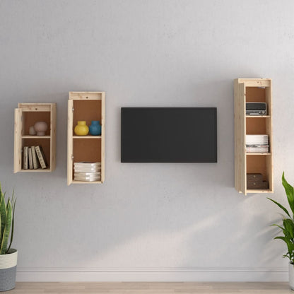 vidaXL Meubles TV 3 pcs Bois de pin massif