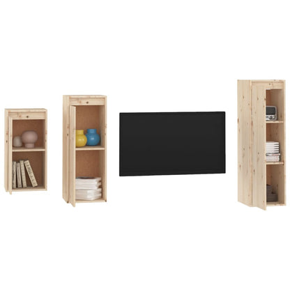 vidaXL Meubles TV 3 pcs Bois de pin massif