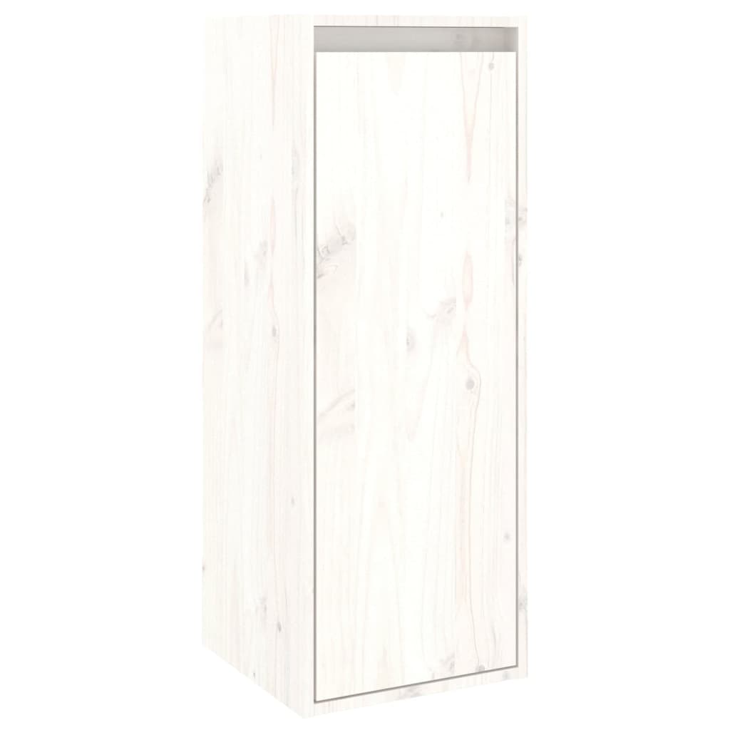vidaXL Meubles TV 3 pcs Blanc Bois de pin massif