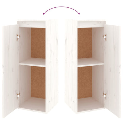 vidaXL Meubles TV 3 pcs Blanc Bois de pin massif