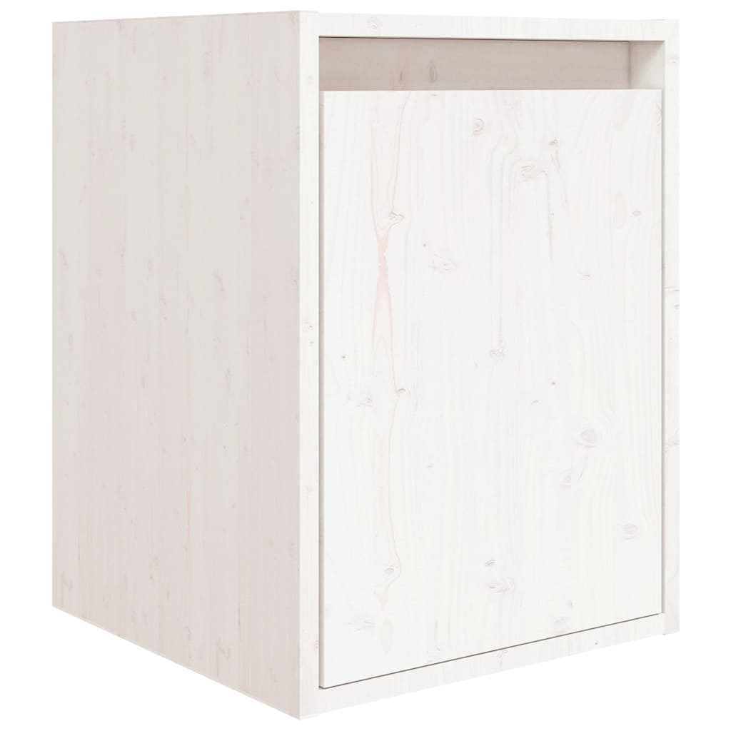 vidaXL Meubles TV 3 pcs Blanc Bois de pin massif