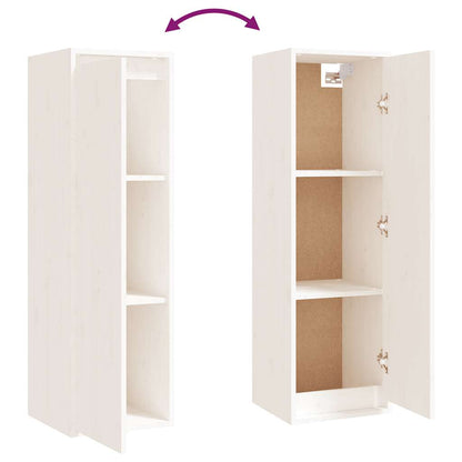vidaXL Meubles TV 3 pcs Blanc Bois de pin massif