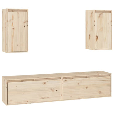 vidaXL Meubles TV 4 pcs Bois de pin massif