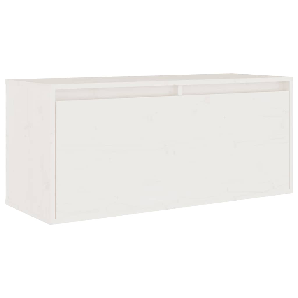 vidaXL Meubles TV 4 pcs Blanc Bois de pin massif