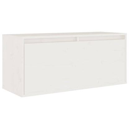 vidaXL Meubles TV 4 pcs Blanc Bois de pin massif