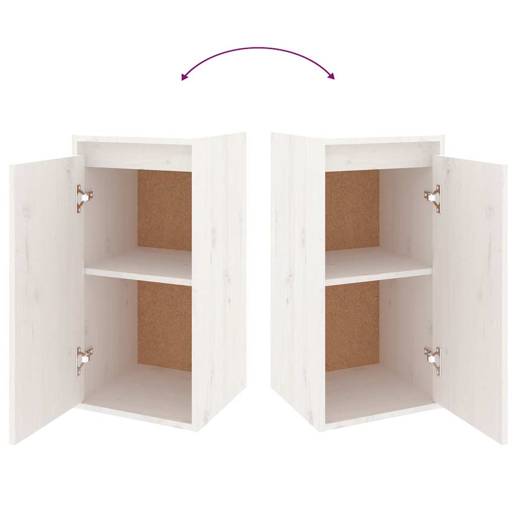 vidaXL Meubles TV 4 pcs Blanc Bois de pin massif