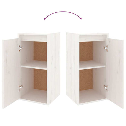vidaXL Meubles TV 4 pcs Blanc Bois de pin massif