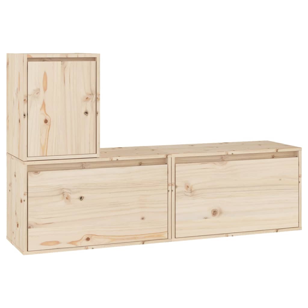 vidaXL Meubles TV 3 pcs Bois de pin massif