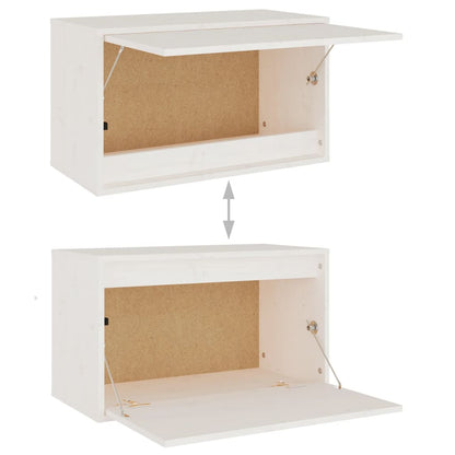 vidaXL Meubles TV 3 pcs Blanc Bois de pin massif