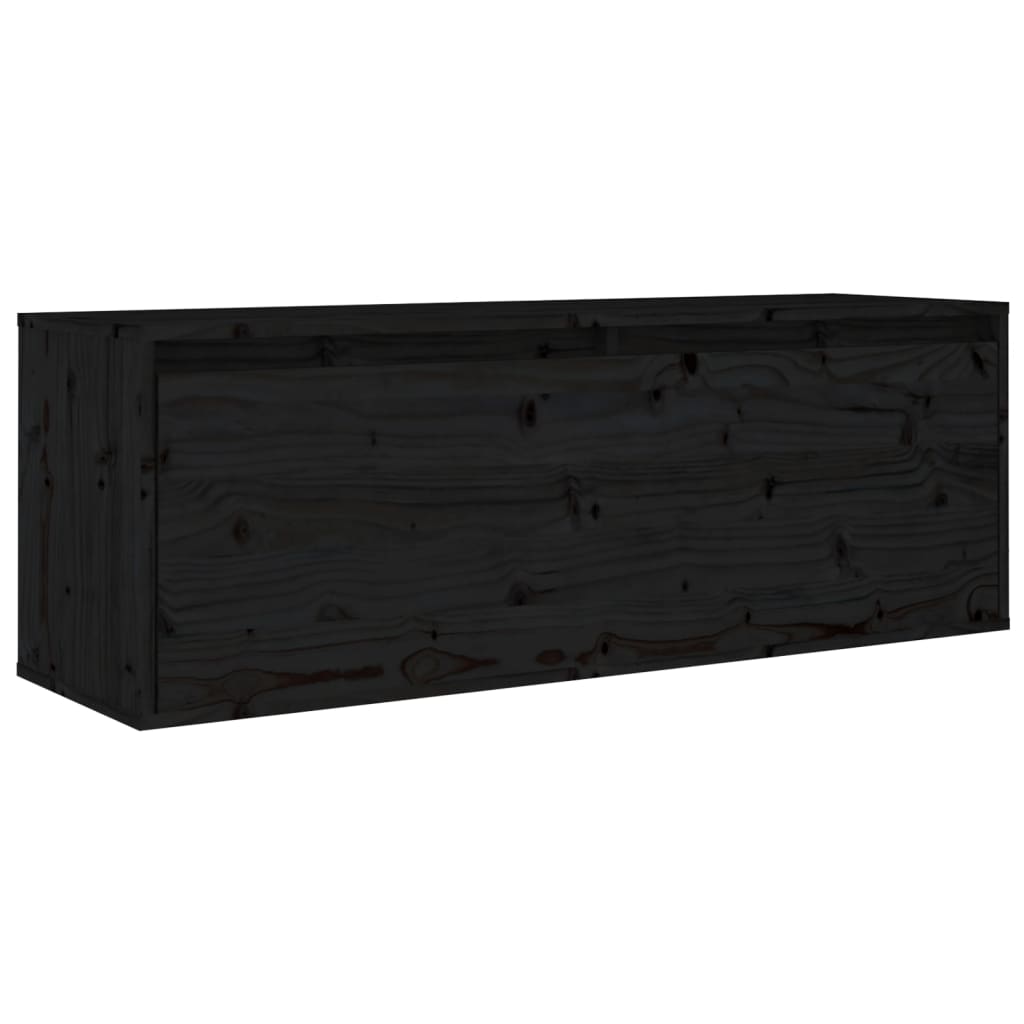 vidaXL TV-Schränke 6 Stk. Schwarz Massivholz Kiefer