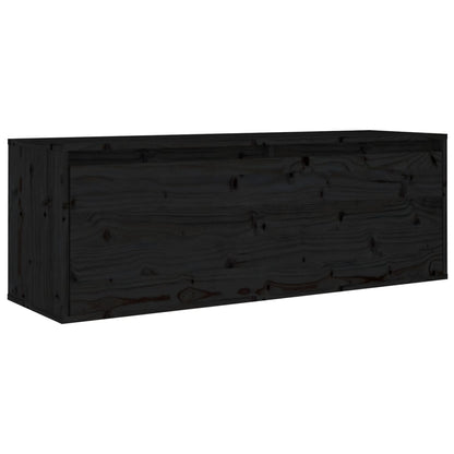 vidaXL TV-Schränke 6 Stk. Schwarz Massivholz Kiefer