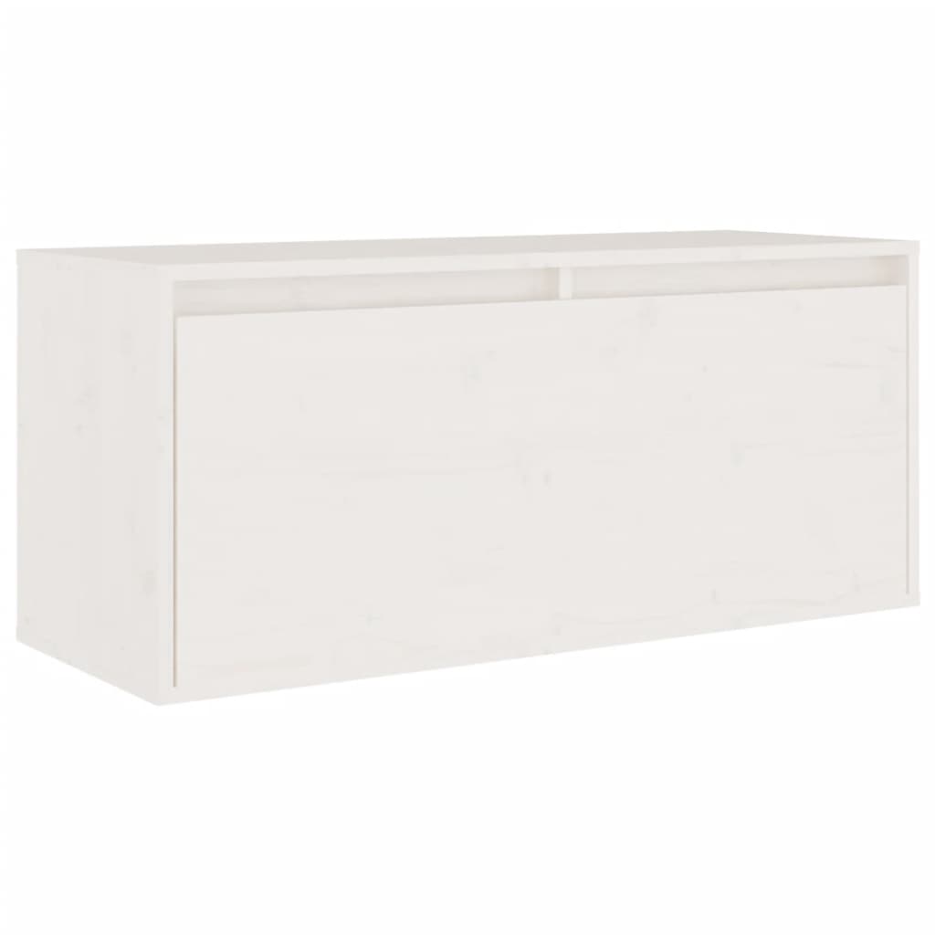 vidaXL Meubles TV 8 pcs Blanc Bois de pin massif