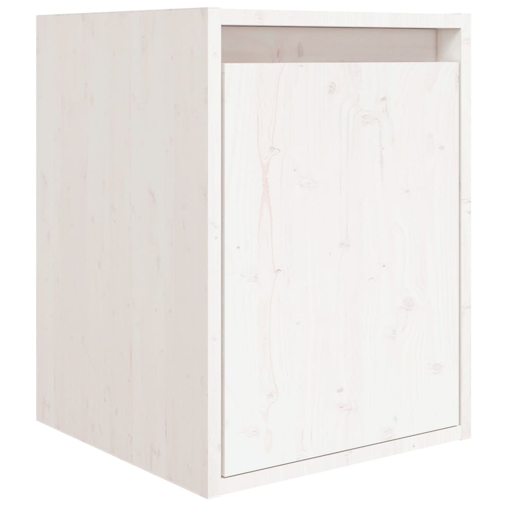 vidaXL Meubles TV 8 pcs Blanc Bois de pin massif