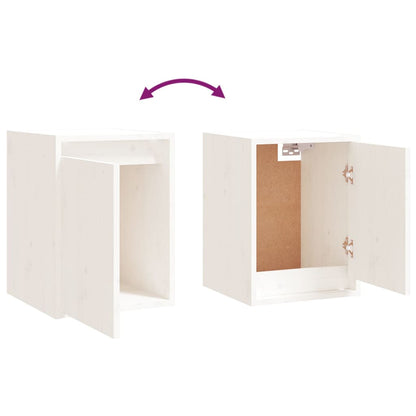 vidaXL Meubles TV 8 pcs Blanc Bois de pin massif