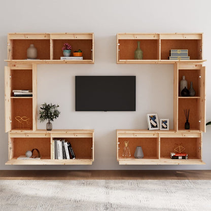 vidaXL Meubles TV 6 pcs Bois de pin massif