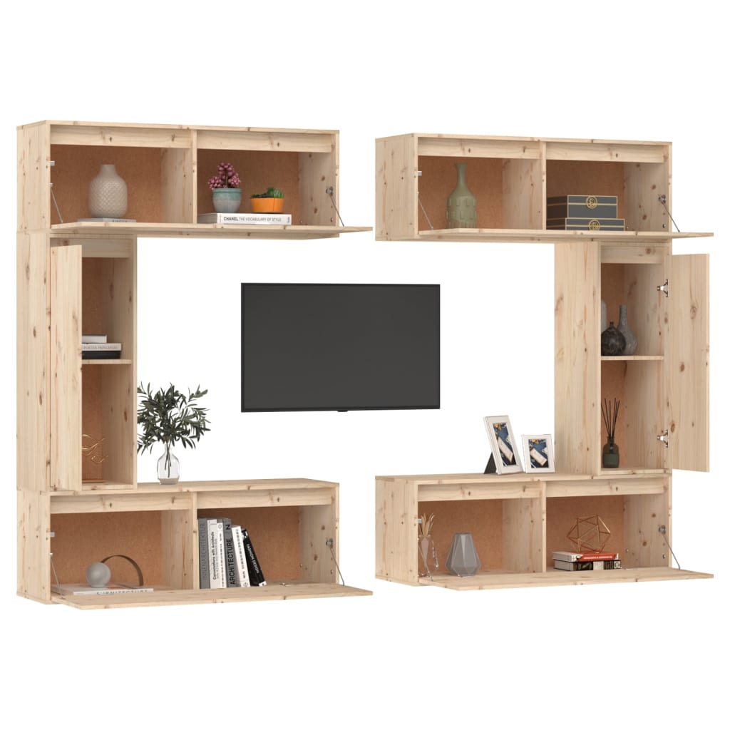 vidaXL Meubles TV 6 pcs Bois de pin massif