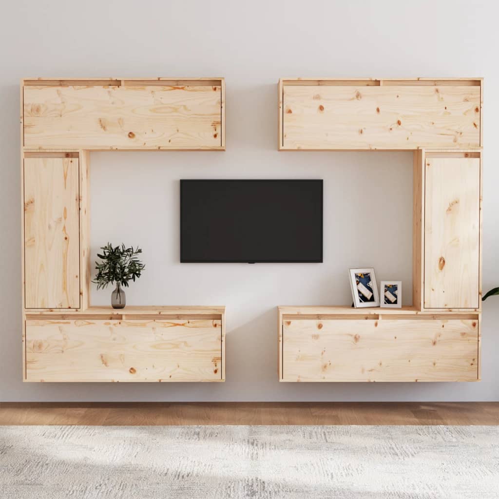 vidaXL Meubles TV 6 pcs Bois de pin massif