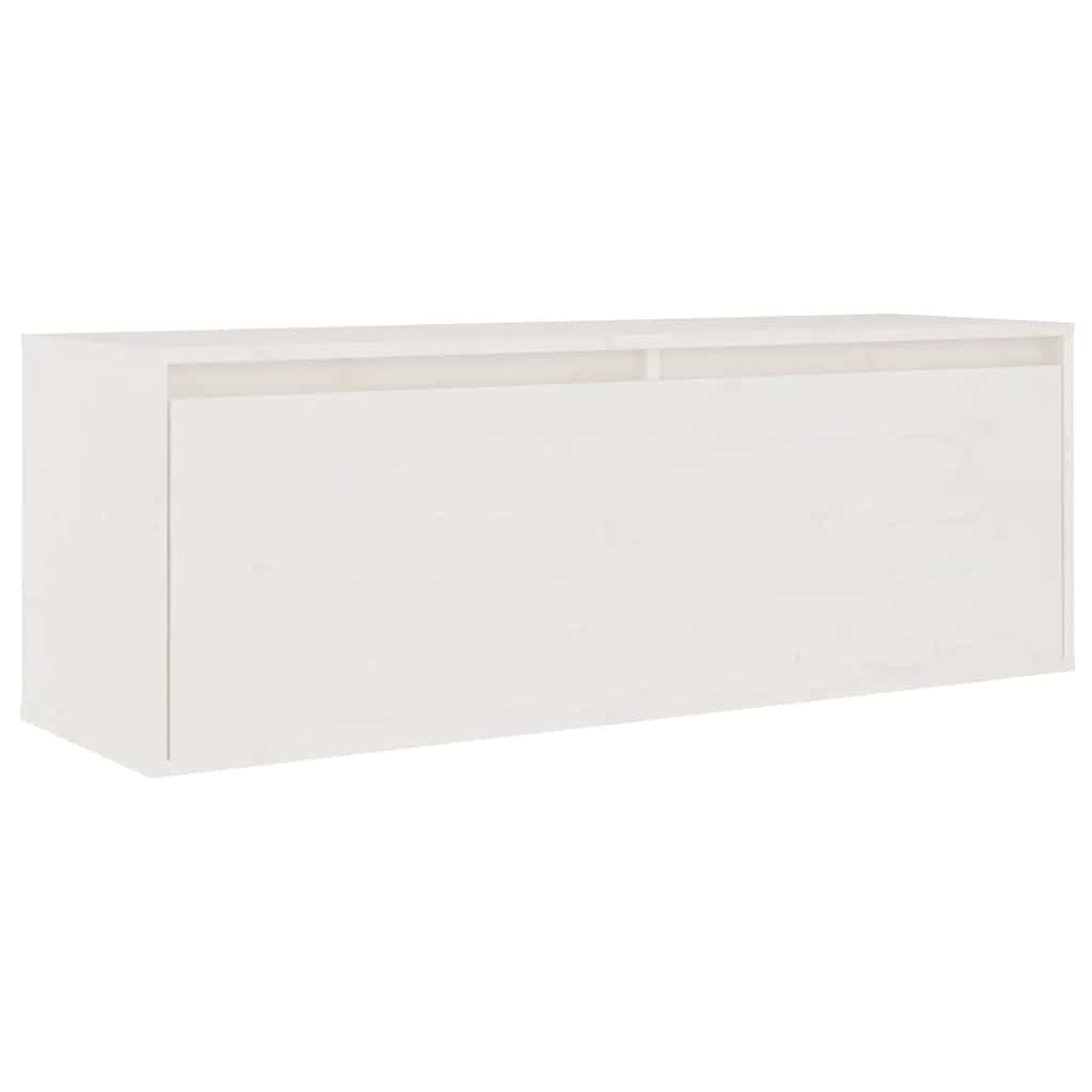 vidaXL Meubles TV 6 pcs Blanc Bois de pin massif