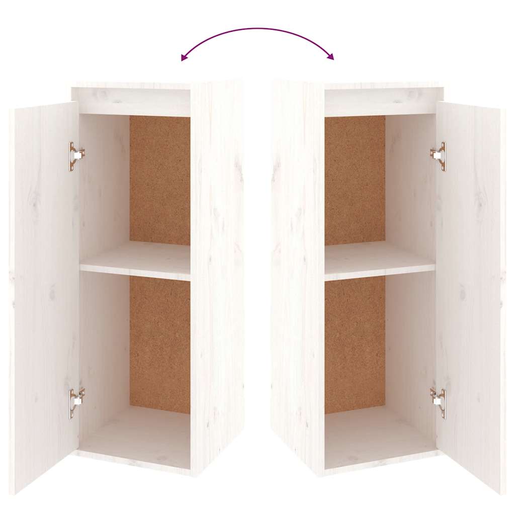 vidaXL Meubles TV 6 pcs Blanc Bois de pin massif