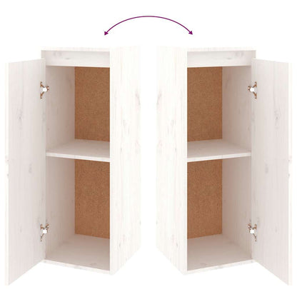 vidaXL Meubles TV 6 pcs Blanc Bois de pin massif