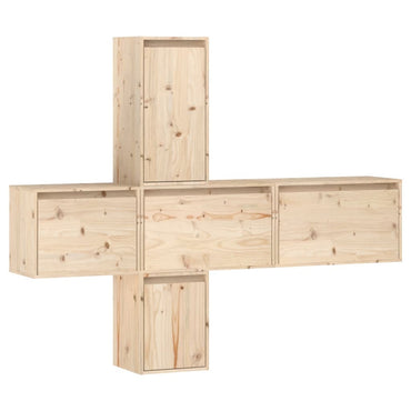 vidaXL Meubles TV 5 pcs Bois de pin massif