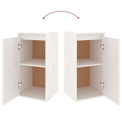 vidaXL Meubles TV 5 pcs Blanc Bois de pin massif
