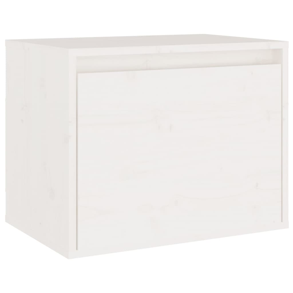 vidaXL Meubles TV 5 pcs Blanc Bois de pin massif