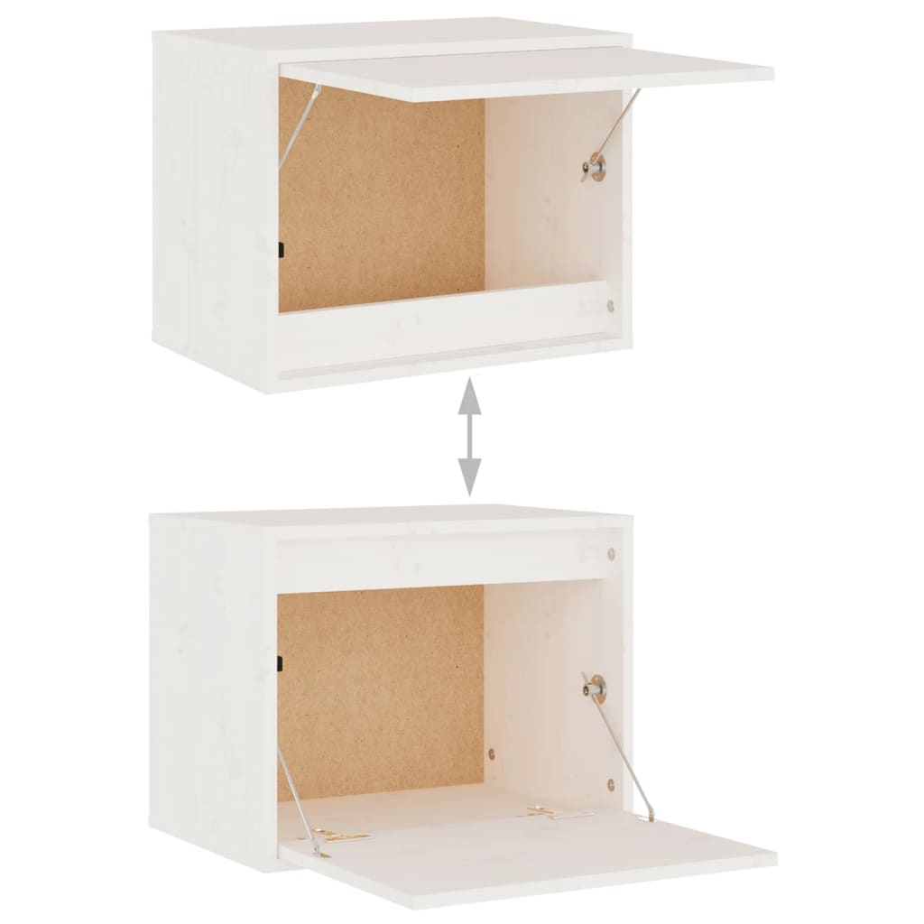 vidaXL Meubles TV 5 pcs Blanc Bois de pin massif