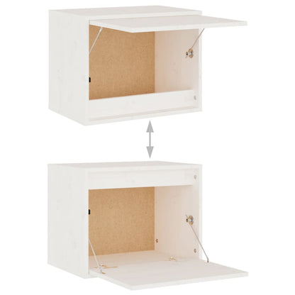 vidaXL Meubles TV 5 pcs Blanc Bois de pin massif