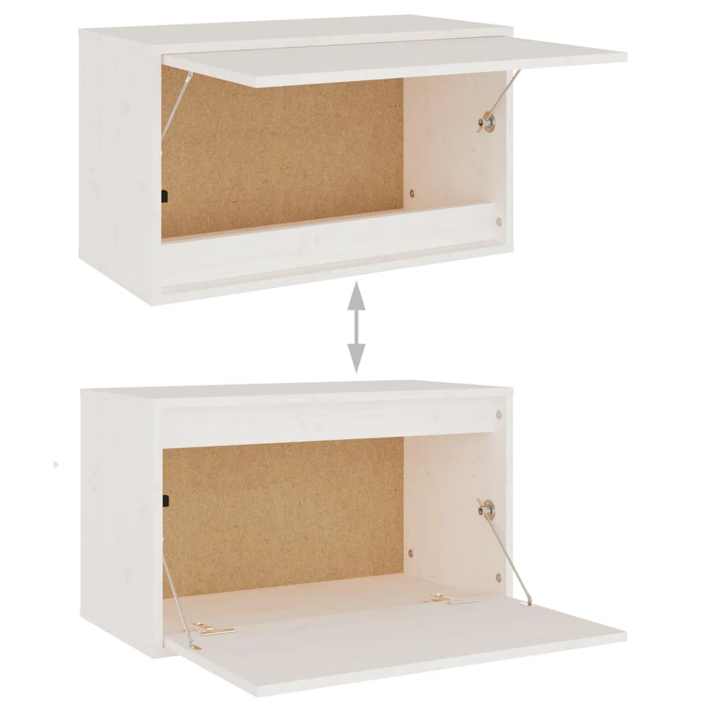 vidaXL Meubles TV 5 pcs Blanc Bois de pin massif