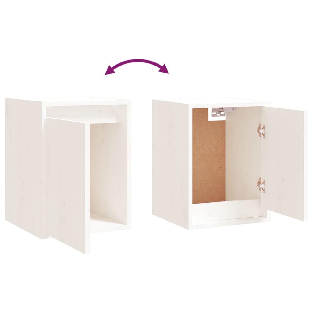 vidaXL Meubles TV 5 pcs Blanc Bois de pin massif