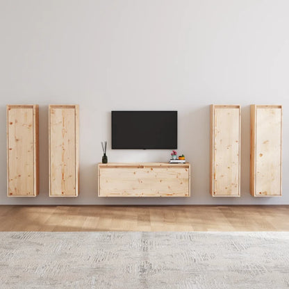 vidaXL Meubles TV 5 pcs Bois de pin massif