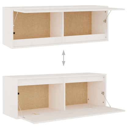 vidaXL Meubles TV 5 pcs Blanc Bois de pin massif