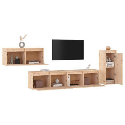 vidaXL Meubles TV 4 pcs Bois de pin massif