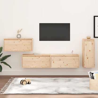 vidaXL Meubles TV 4 pcs Bois de pin massif