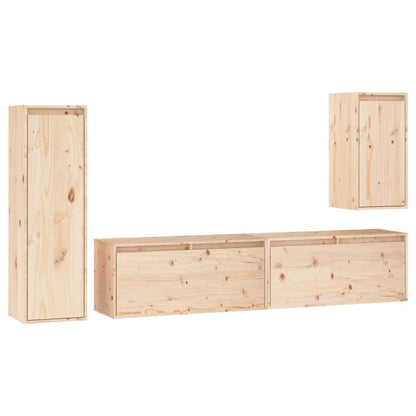 vidaXL Meubles TV 4 pcs Bois de pin massif