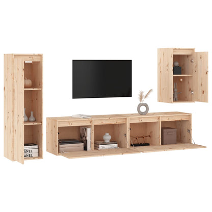 vidaXL Meubles TV 4 pcs Bois de pin massif