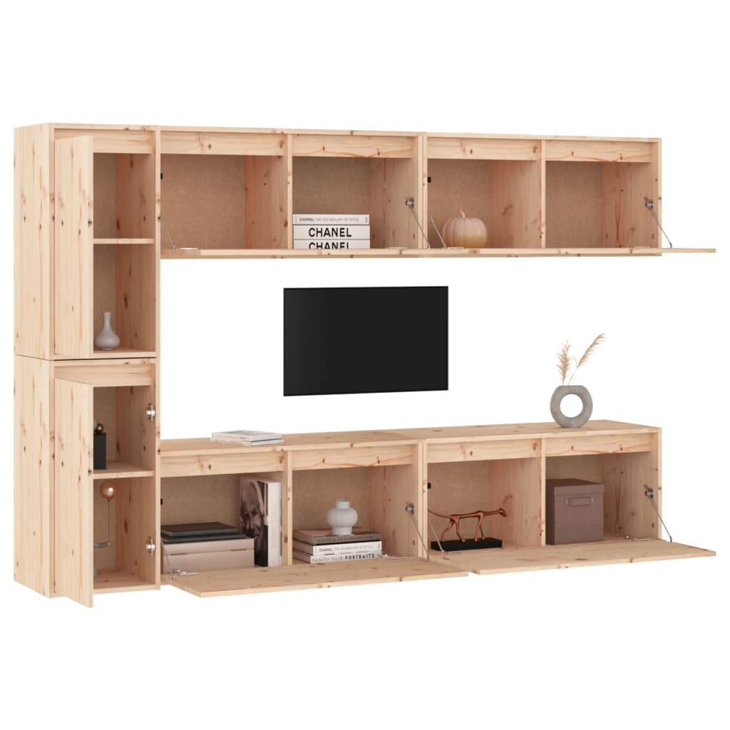 vidaXL Meubles TV 6 pcs Bois de pin massif