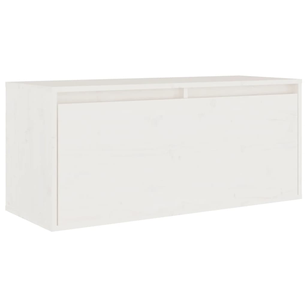 vidaXL Meubles TV 5 pcs Blanc Bois de pin massif