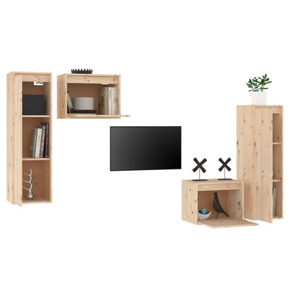 vidaXL Meubles TV 4 pcs Bois de pin massif