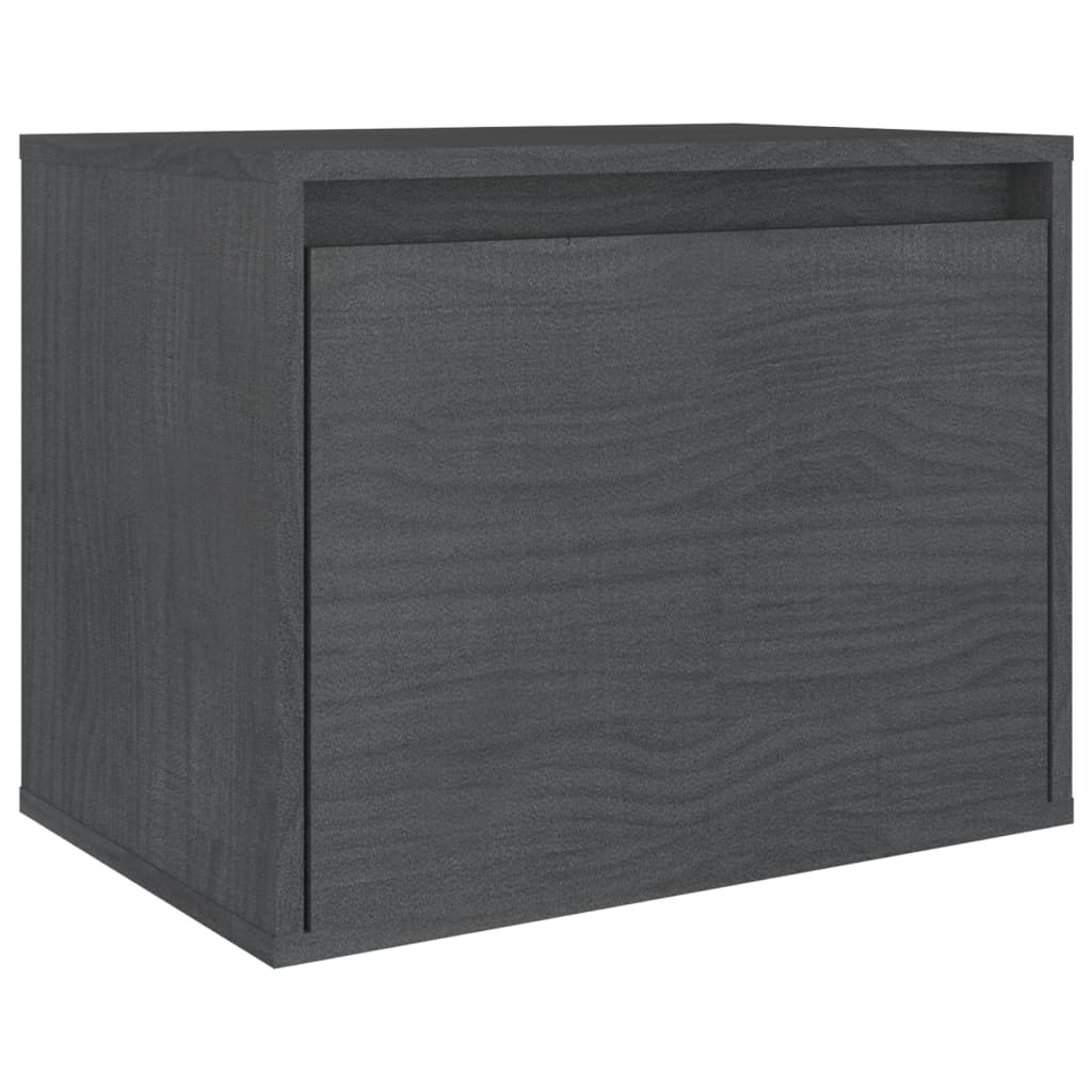 vidaXL Meubles TV 4 pcs Gris Bois de pin massif