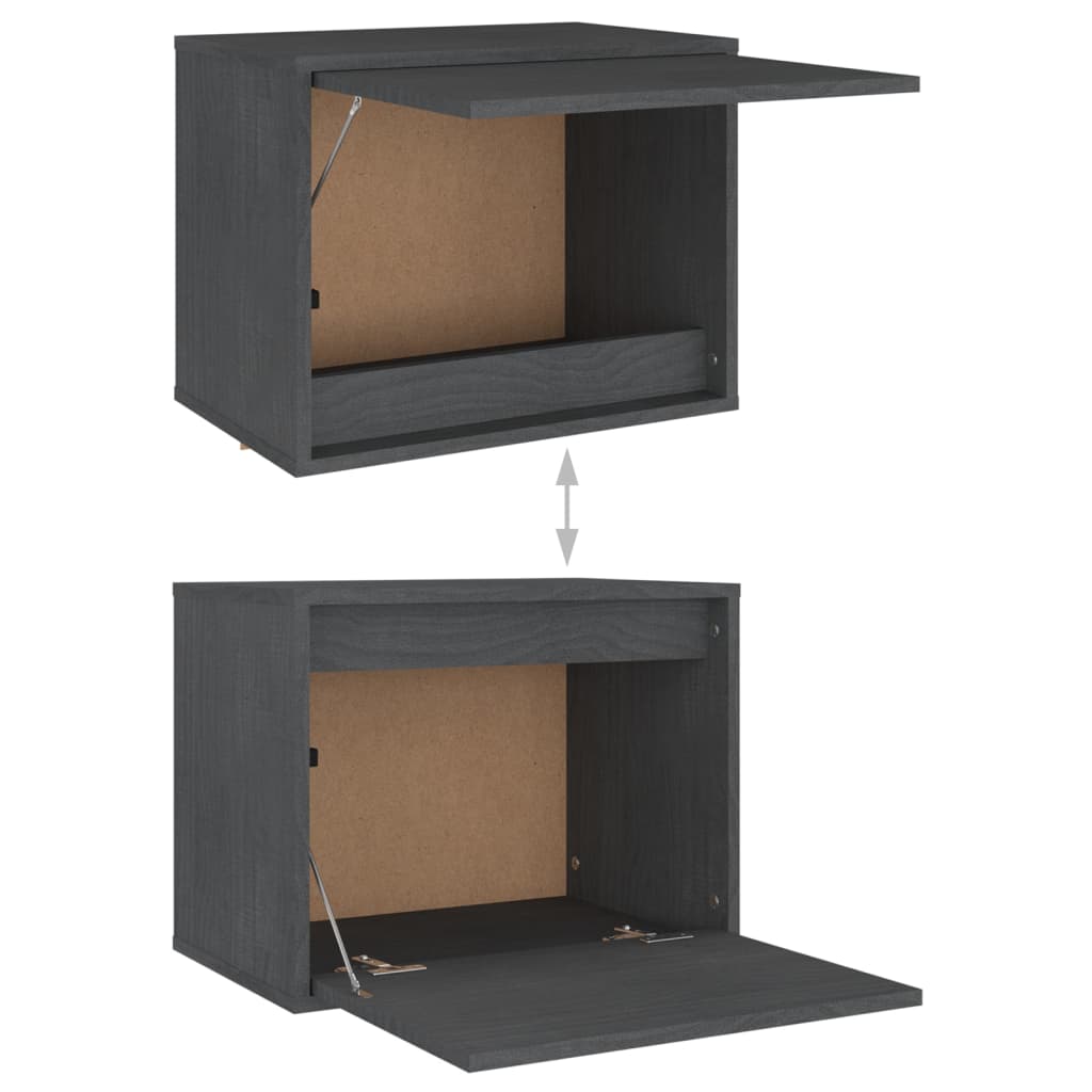 vidaXL Meubles TV 4 pcs Gris Bois de pin massif