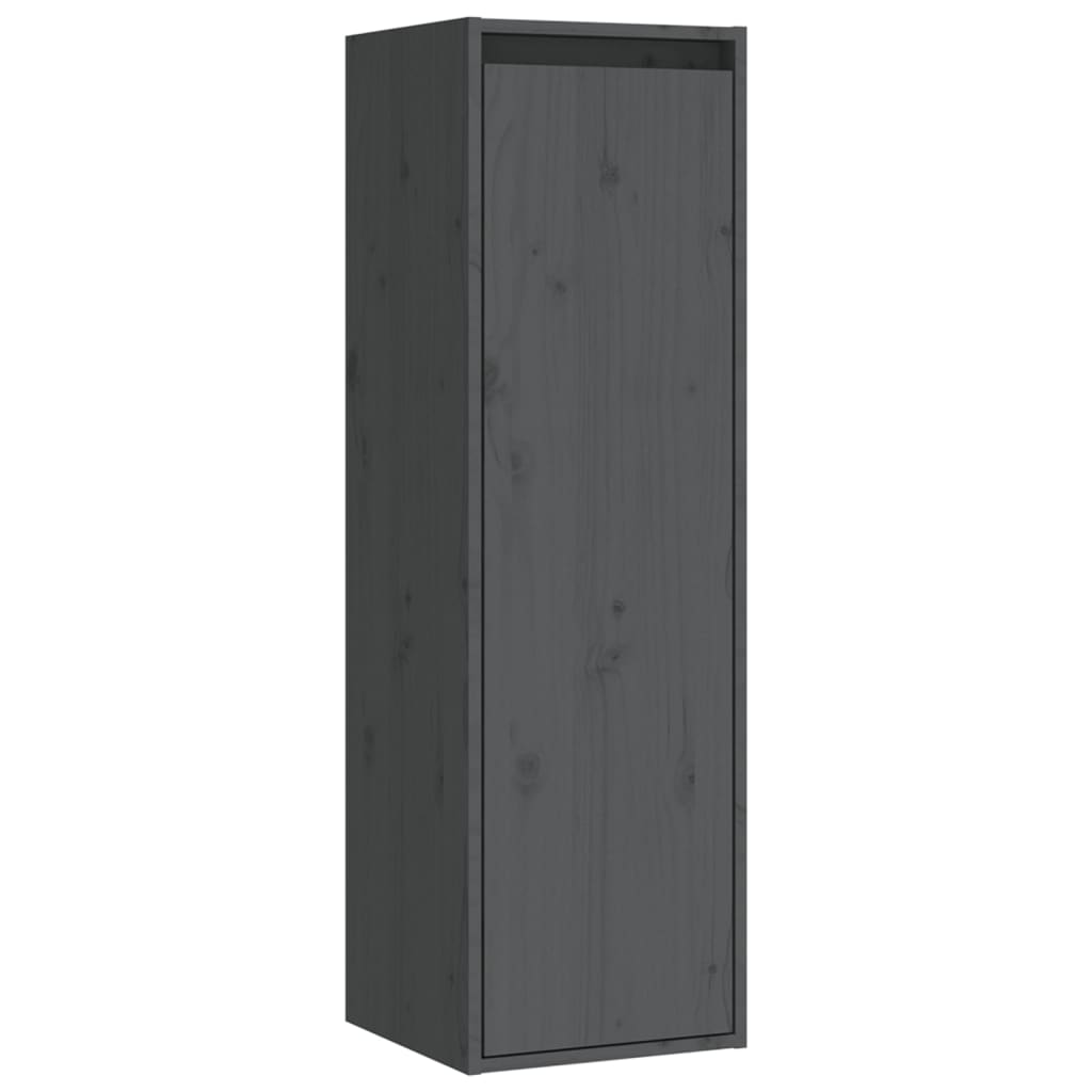 vidaXL Meubles TV 4 pcs Gris Bois de pin massif