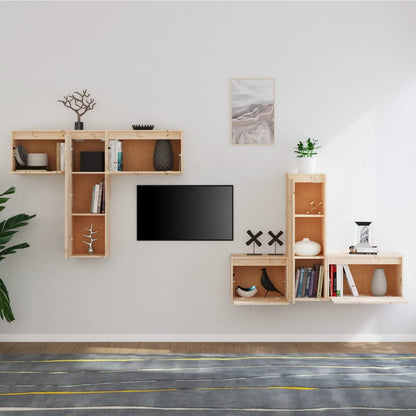 vidaXL Meubles TV 6 pcs Bois de pin massif