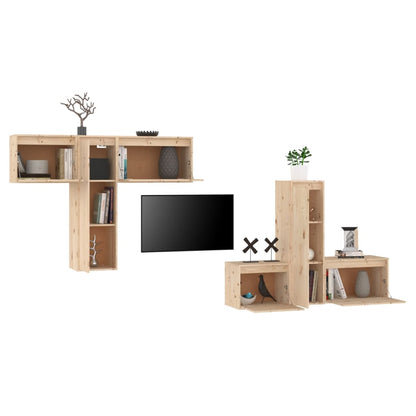 vidaXL Meubles TV 6 pcs Bois de pin massif