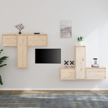 vidaXL Meubles TV 6 pcs Bois de pin massif