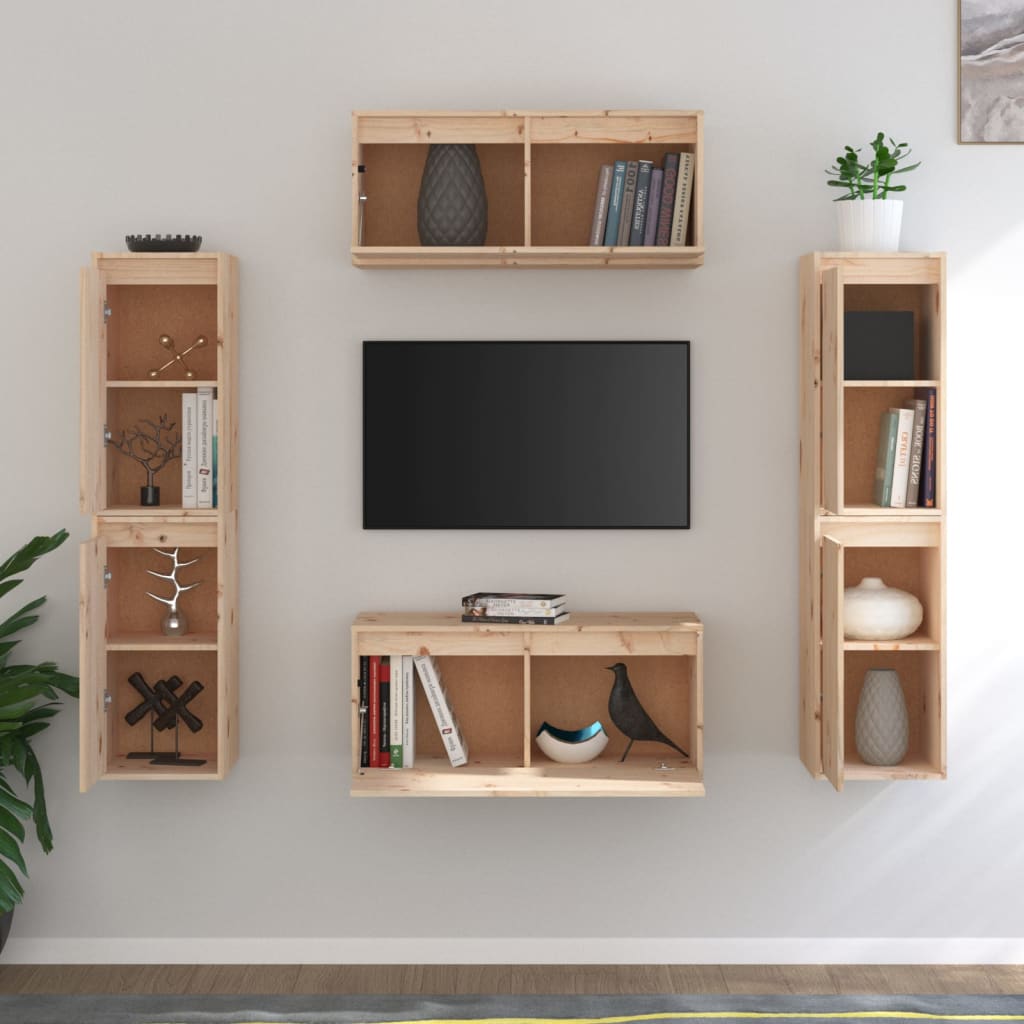 vidaXL Meubles TV 6 pcs Bois de pin massif