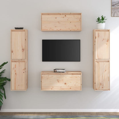 vidaXL Meubles TV 6 pcs Bois de pin massif