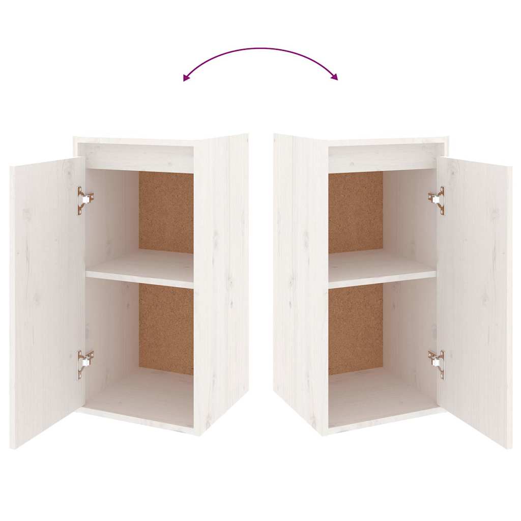 vidaXL Meubles TV 6 pcs Blanc Bois de pin massif